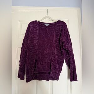 Deep Purple Crew Neck Sweater